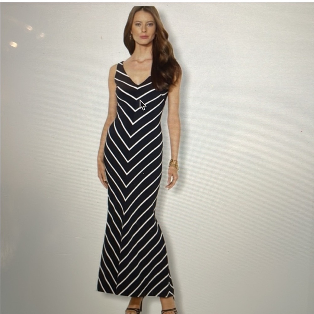 Ralph Lauren Black and White Maxi Dress